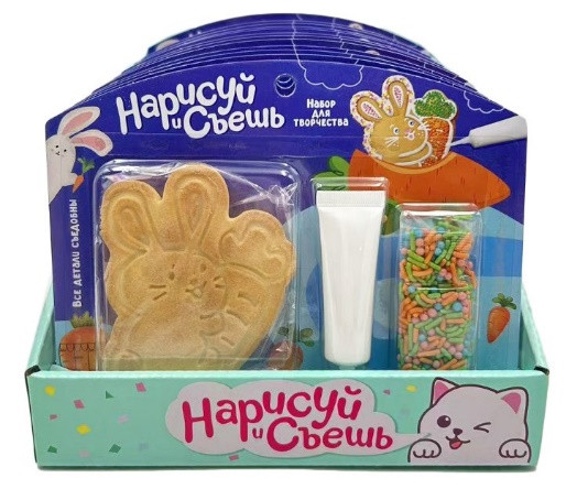  Набор для творчества Нарисуй и съешь "Зайка" (блок 12шт 59г) в Сатке