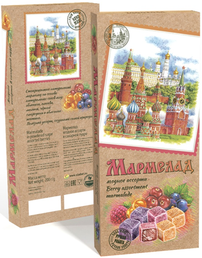  Сладарт Мармелад Ассорти ягодное в сахарной пудре, 200г    в Сатке