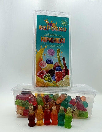 №2 Жевательный мармелад Бутылочки, 250г      в Сатке